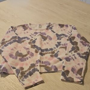 Series 8 Fitness Tie-Dye Crop Top Long Sleeve Soft XL-LARGE